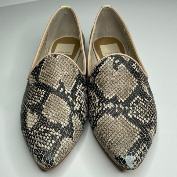 Dolce Vita Snakeskin Slip On Flats - Picture 1 of 5
